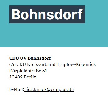 Werde aktiv im Ortsverband Bohnsdorf